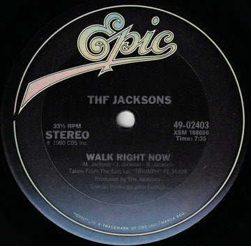 The Jacksons : Walk Right Now (12")