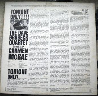 The Dave Brubeck Quartet : Tonight Only! (LP, Album)