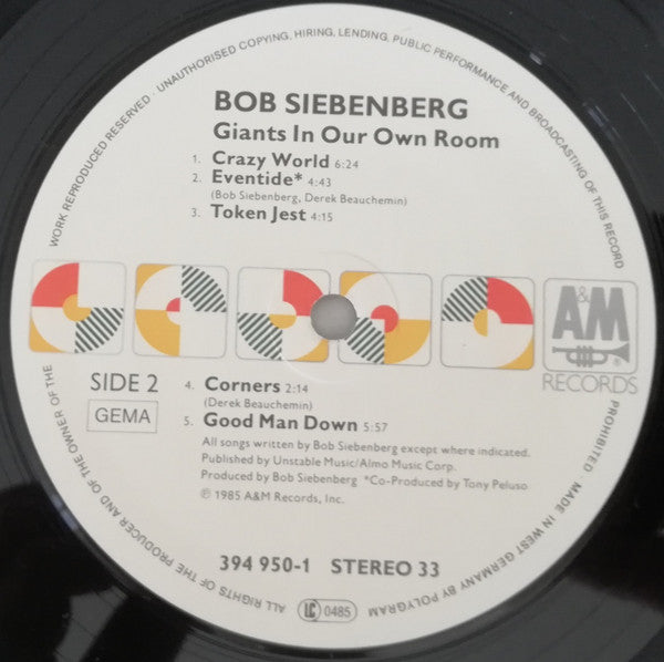 Bob Siebenberg : Giants In Our  Own Room (LP, Album)