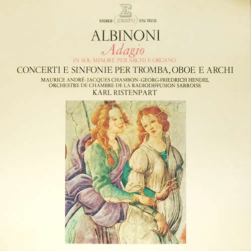 Tomaso Albinoni :  Adagio In Sol Minore Per Archi E Organo / Concerti E Sinfonie Per Tromba, Oboe E Archi  (LP)