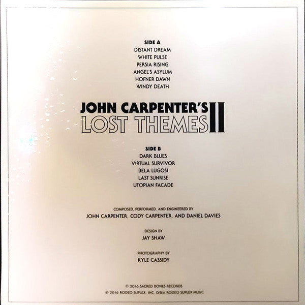 John Carpenter : Lost Themes II (LP, Album, RE, Blu)