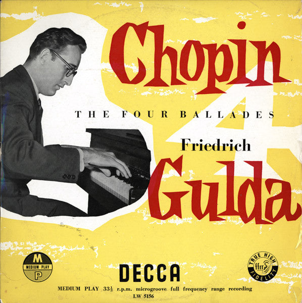 Frédéric Chopin - Friedrich Gulda : The Four Ballades (10")