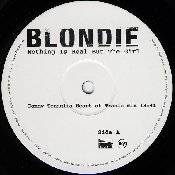 Blondie : Nothing Is Real But The Girl (12", Promo)