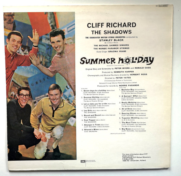 Cliff Richard And The Shadows* : Summer Holiday (LP, Album, RE, big)