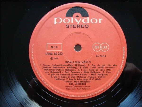 Lill Lindfors, Marcus Österdahls Orkester : Kom I Min Värld (LP, Album)