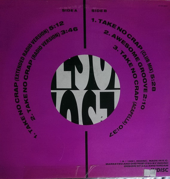 Awesome! : Take No Crap (12")