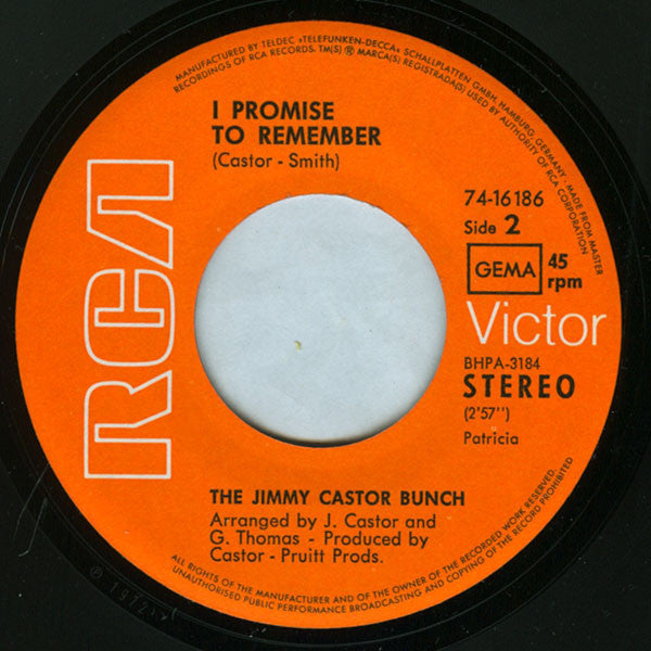 The Jimmy Castor Bunch : Troglodyte (Cave Man) (7", Single)