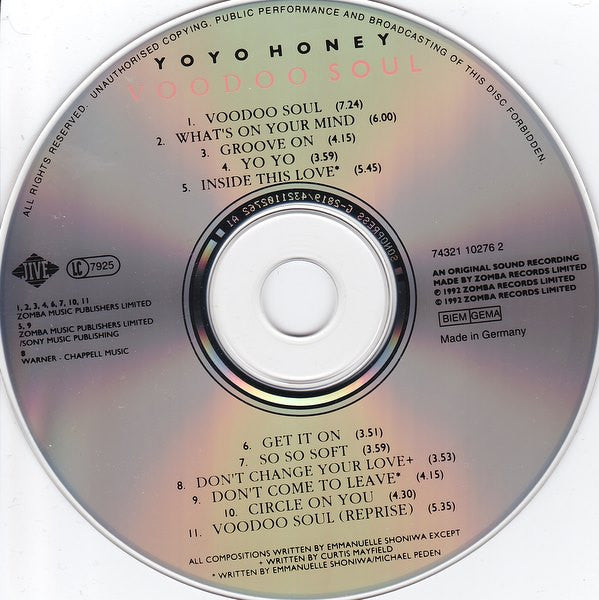 Yo Yo Honey : Voodoo Soul (CD, Album)