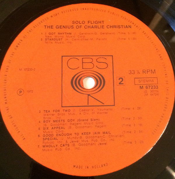 Charlie Christian : Solo Flight - The Genius Of Charlie Christian (2xLP, Comp)