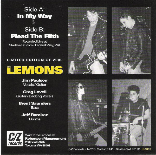 The Lemons (3) : Just Happy To Be Here (7", Single, Ltd, Yel)