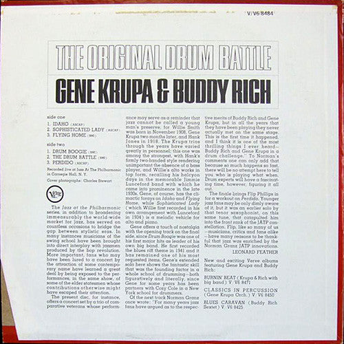 Gene Krupa & Buddy Rich : The Original Drum Battle! (LP, Album, RE)