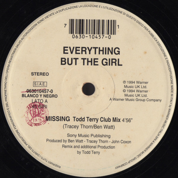 Everything But The Girl : Missing (12")