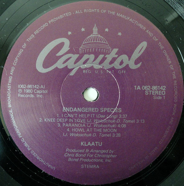 Klaatu : Endangered Species (LP, Album)