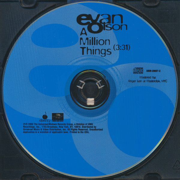 Evan Olson : A Million Things (CD, Single)
