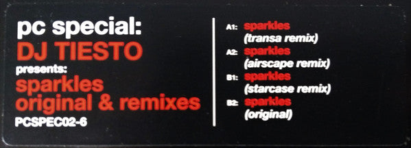 DJ Tiësto : Sparkles (Original & Remixes) (12")