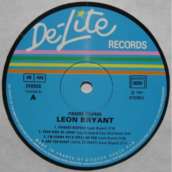 Leon Bryant : Finders Keepers (LP, Album)