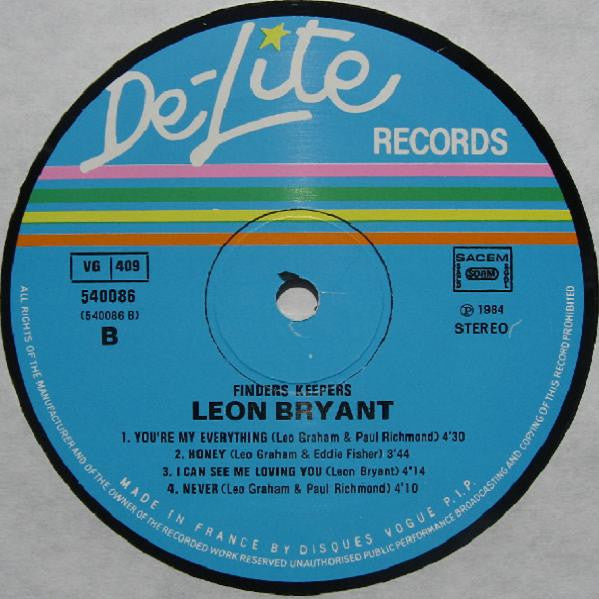 Leon Bryant : Finders Keepers (LP, Album)