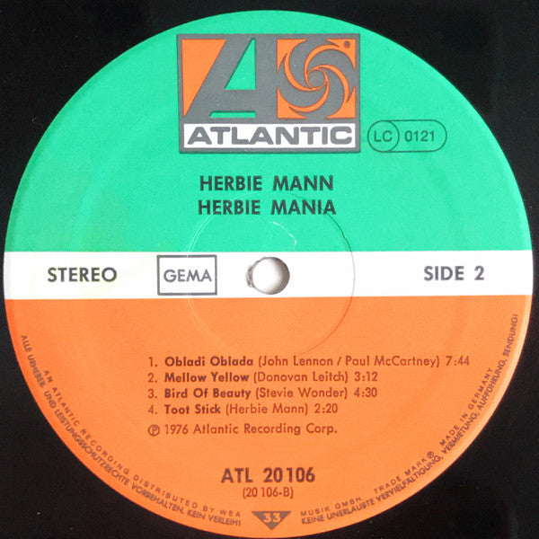 Herbie Mann : Herbie Mania (LP, Comp)