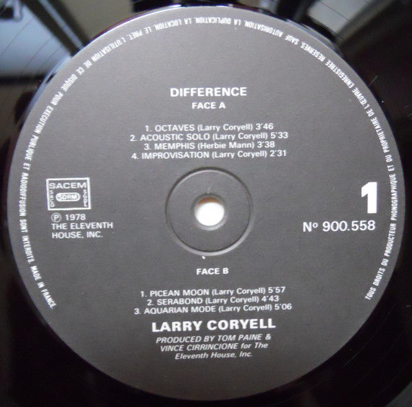 Larry Coryell : Difference (LP, Album)
