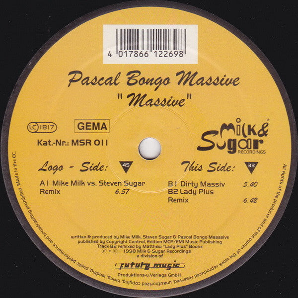 Pascal Bongo Massive* : Massive (12")