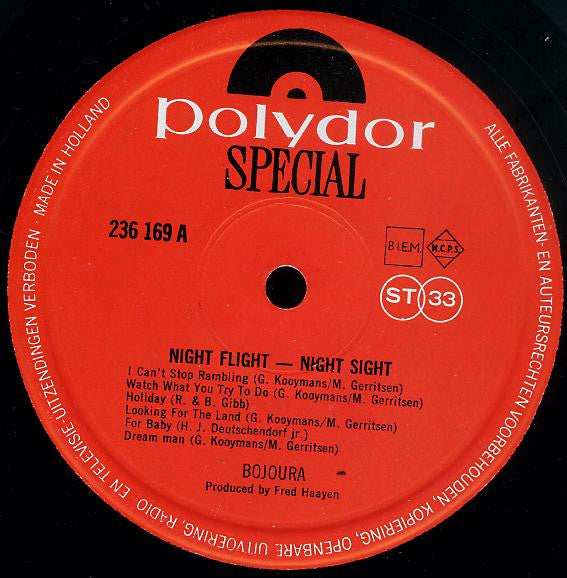 Bojoura : Night Flight Night Sight (LP, Album)