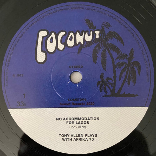 Tony Allen Plays With Africa 70 : No Accommodation For Lagos (LP, Album, RE)