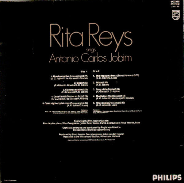 Rita Reys : Sings Antonio Carlos Jobim (LP, Album)