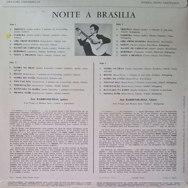 José Barrense-Dias : Noite A Brasilia (LP)