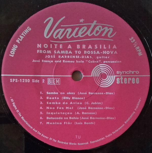 José Barrense-Dias : Noite A Brasilia (LP)