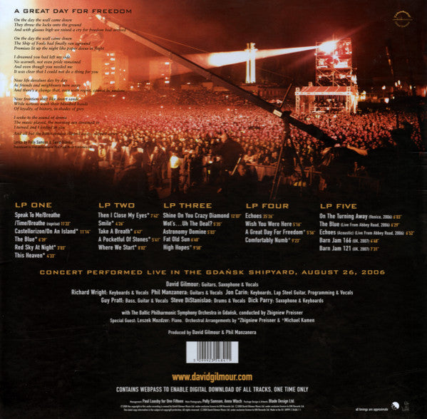 David Gilmour : Live In Gdańsk (5xLP, Album + Box, Ltd)