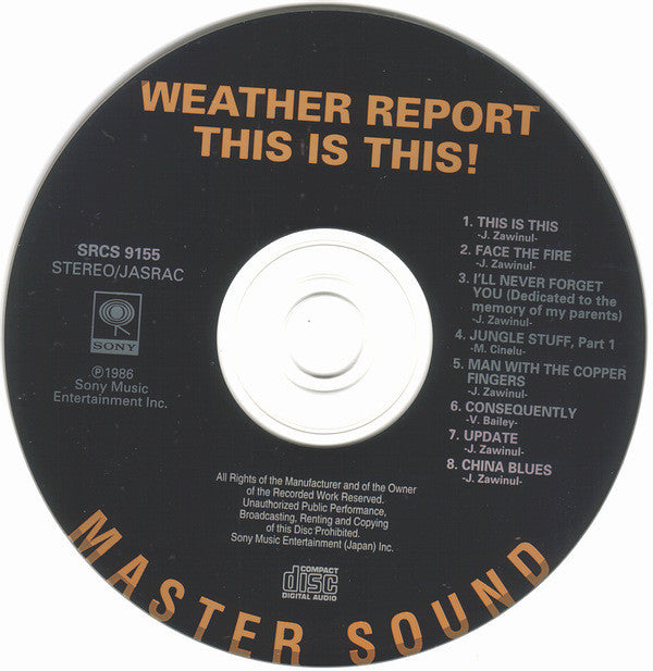 Weather Report : This Is This (CD, Album, Ltd, RE, RM, Pap)