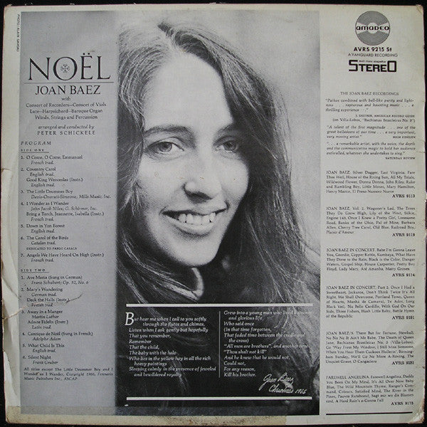 Joan Baez : Noël (LP, Album)
