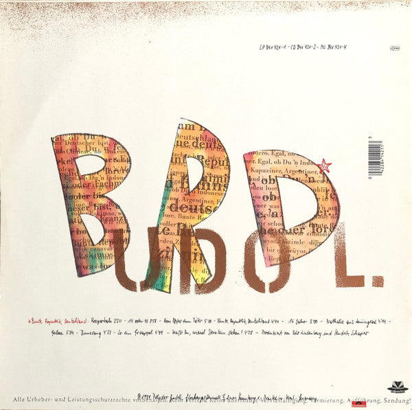 Udo Lindenberg : Bunte Republik Deutschland (LP, Album)