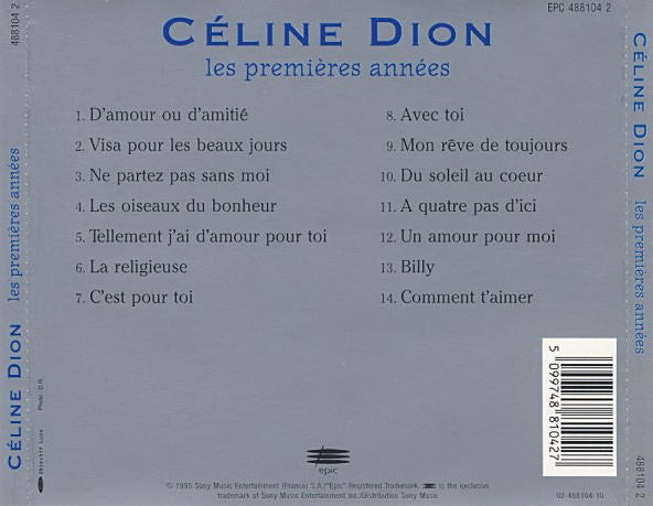 Céline Dion : Les Premieres Années (CD, Comp, RE)