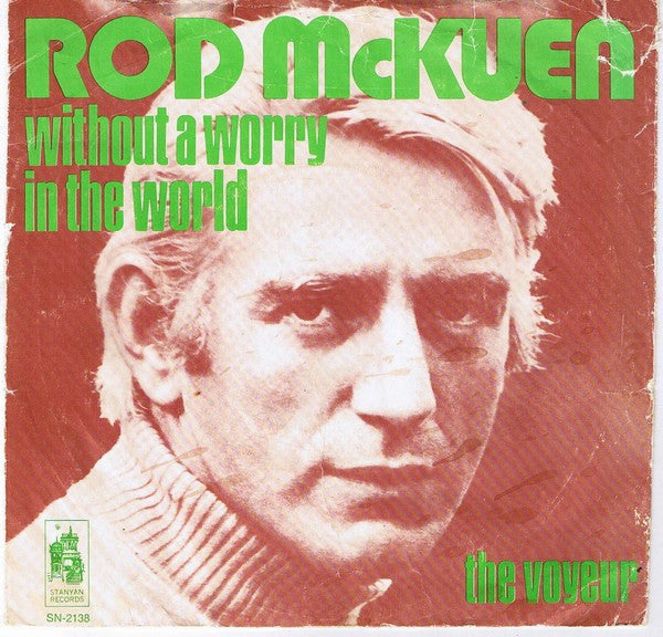 Rod McKuen : Without A Worry In The World (7", Single)