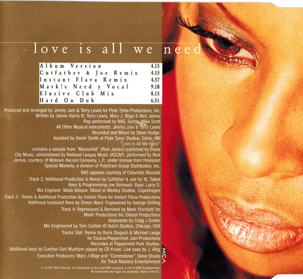 Mary J. Blige : Love Is All We Need (CD, Maxi)