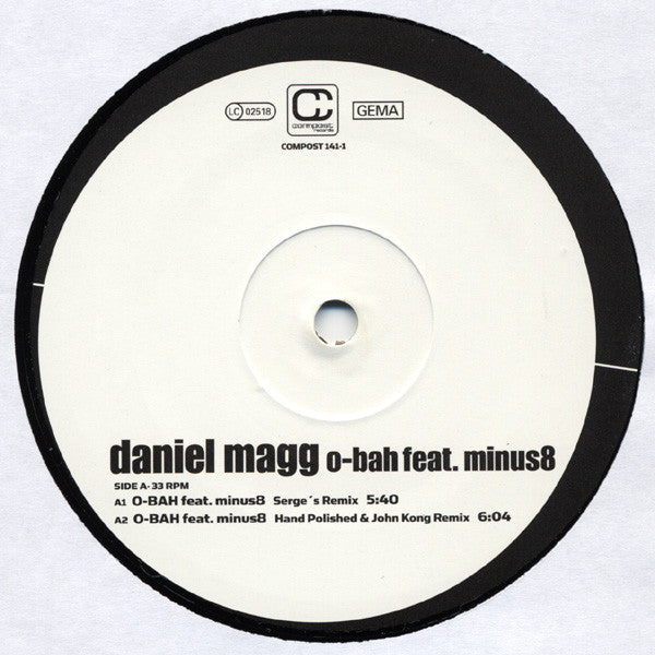 Daniel Magg Featuring Minus 8 : O-Bah (12")