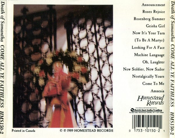 Death Of Samantha : Come All Ye Faithless (CD, Album)