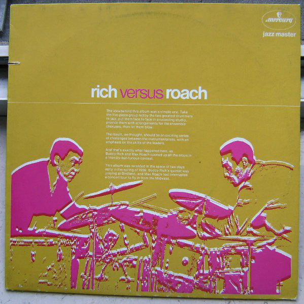 Buddy Rich And Max Roach : Rich Versus Roach (LP, Album, RE)