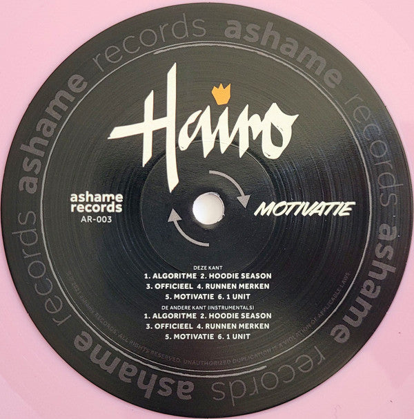 Hairo : Motivatie (12", EP, Dlx, Num, Pin)