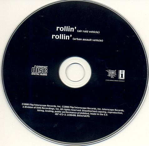 Limp Bizkit : Rollin' (CD, Single, Car)