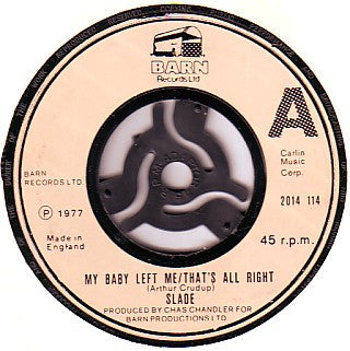 Slade : My Baby Left Me / That's All Right (7", Single)