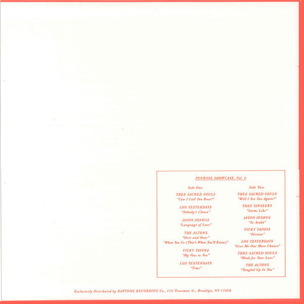 Various : Penrose Showcase: Vol. 1 (LP, RSD, Comp, Ltd, Cle)