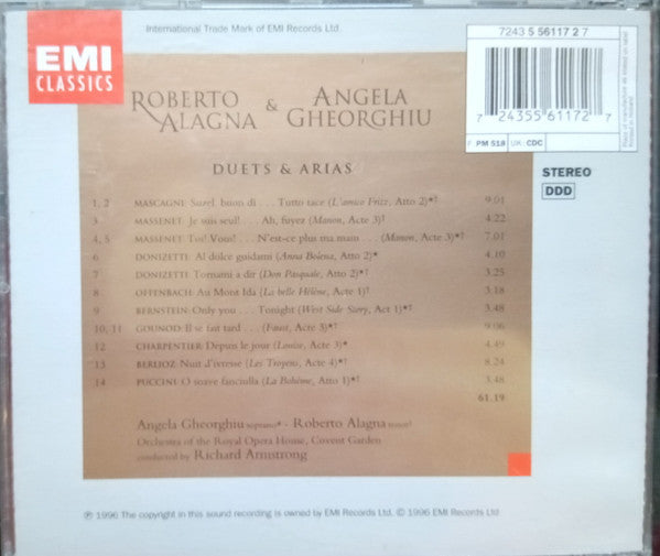 Roberto Alagna & Angela Gheorghiu, Richard Armstrong (4), Orchestra Of The Royal Opera House, Covent Garden : Duette & Arien (CD)