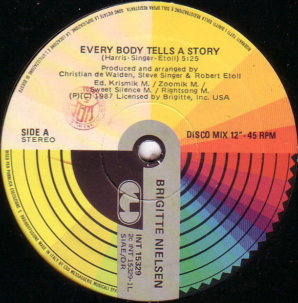 Brigitte Nielsen : Every Body Tells A Story (12")