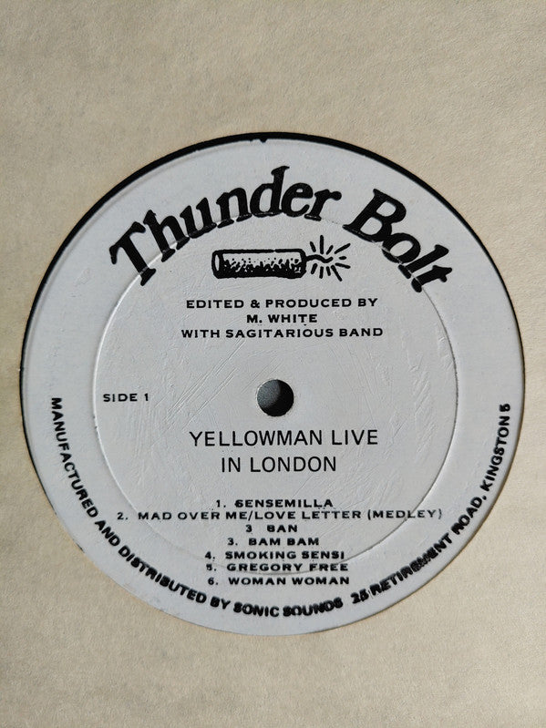 Yellowman : Live In London (LP, Album, Bla)