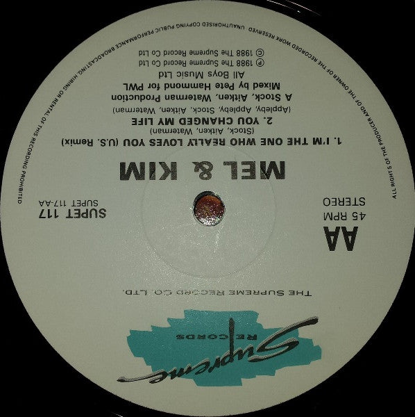 Mel & Kim : That's The Way It Is (12", Single)