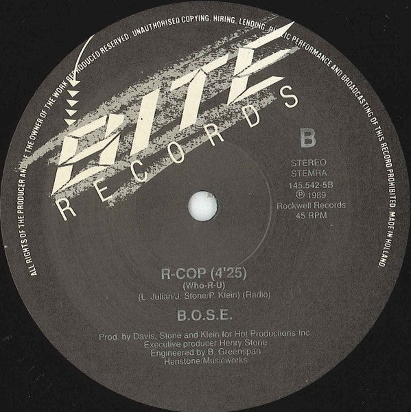 B.O.S.E. : Batman / The Original Swing (12")