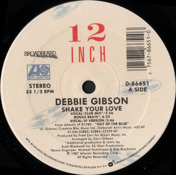 Debbie Gibson : Shake Your Love (12", SP )