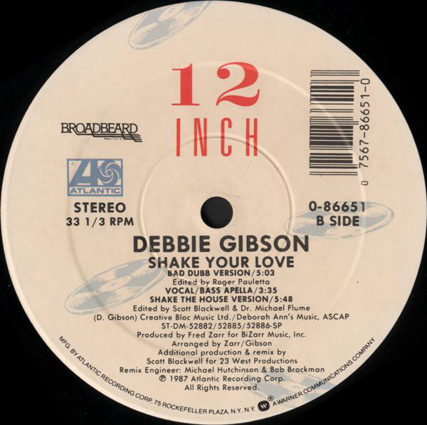 Debbie Gibson : Shake Your Love (12", SP )